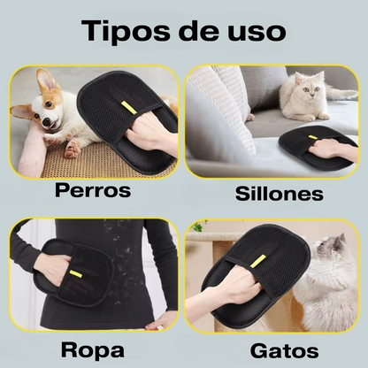 Guante quitapelos para mascotas - 2x1 + Gratis cepillo